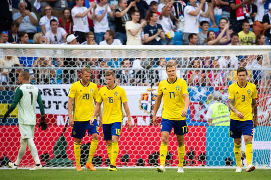 Viktor Claesson of Sweden looks dejected