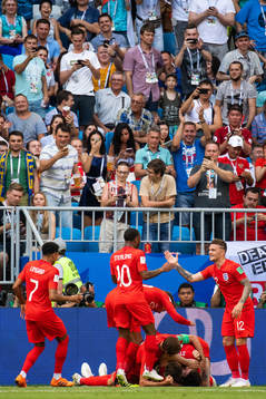Players of England celebrate