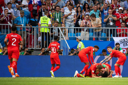 Players of England celebrate