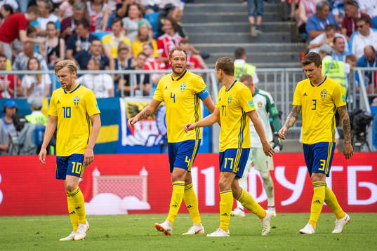 Emil Forsberg, Andreas Granqvist, Viktor Claesson and