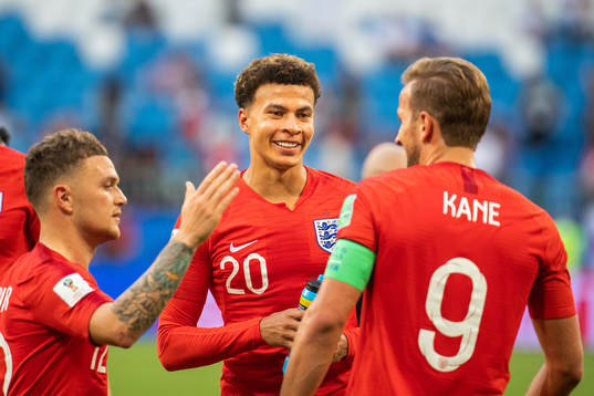 Dele Alli of England celebrates