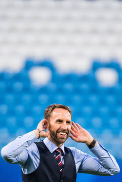 Head coach Gareth Southgate of England celebrates