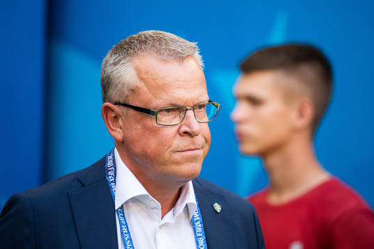 Head coach Janne Andersson of Sweden prior to the FIFA