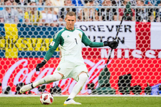Goalkeeper Robin Olsen of Sweden