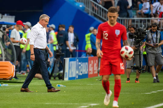 head coach Janne Andersson of Sweden looks dejected