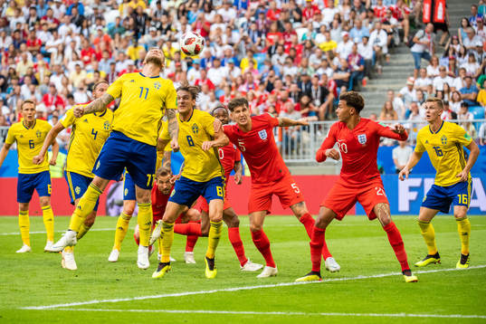 John Guidetti and Albin Ekdal competes for the ball with