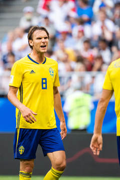 Albin Ekdal of Sweden reacts
