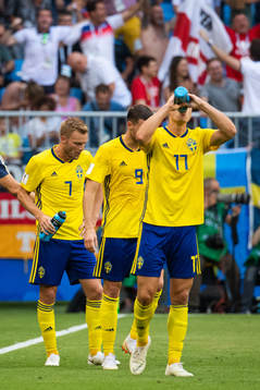 Sebastian Larsson, Marcus Berg and Andreas Granqvist drinks