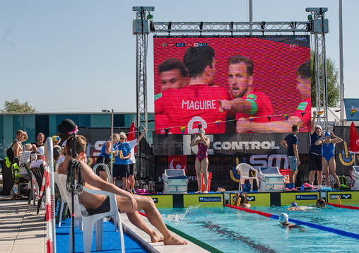 s sändning från Sveriges kvartsfinal mot England i