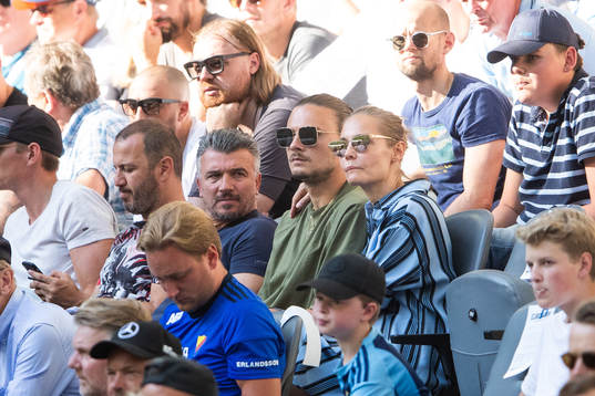 Djurgårdens Erik Johansson med flickvännen Carina Berg