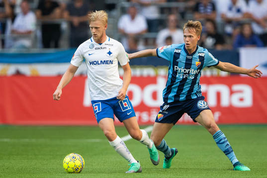 Norrköpings Kalle Holmberg och Djurgårdens Jonathan