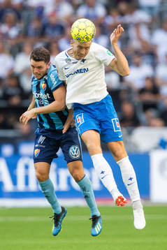 Djurgårdens Kerim Mrabti och Norrköpings Jón Gudni