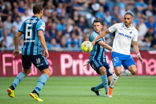 Djurgårdens Kerim Mrabti och Norrköpings Alexander