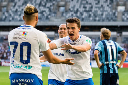 Norrköpings Alexander Jakobsen jublar
