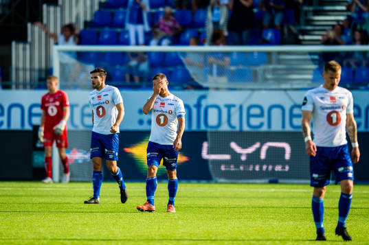 Mads Reginiussen of Ranheim looks dejected