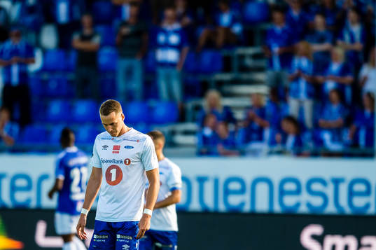 Michael Karlsen of Ranheim looks dejected