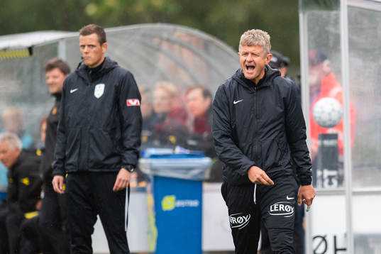 Lars Arne Nilsen, head coach of Brann reacts