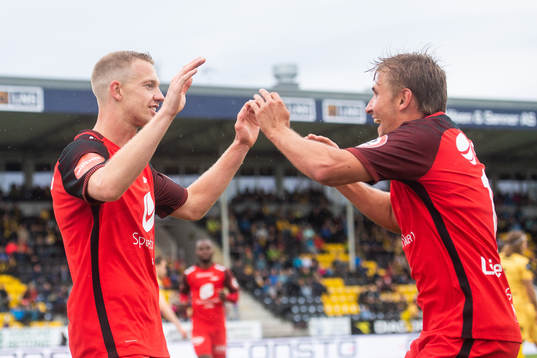 Peter Orry Larsen and Steffen Lie Skålevik of Brann