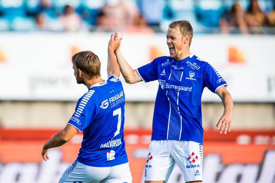 Ole Jørgen Halvorsen and Matti Lund Nielsen of Sarpsborg