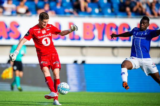 Even Barli of Ranheim and Rashad Muhammed of Sarpsborg 08