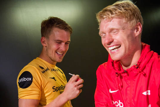Kristian Fardal Opseth of Bodø/Glimt and Sivert Heltne