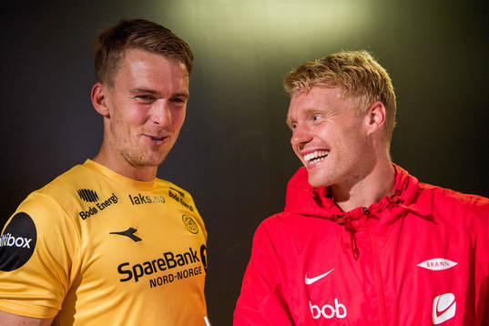 Kristian Fardal Opseth of Bodø/Glimt and Sivert Heltne