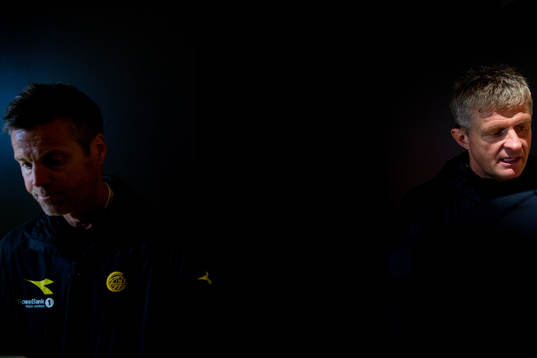 Kjetil Knutsen, head coach of Bodø/Glimt, and Lars Arne