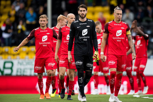 Goalkeeper Samuel Sahin-Radlinger and Vito Wormgoor of Brann