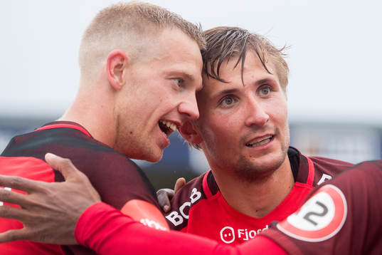 Peter Orry Larsen and Steffen Lie Skålevik of Brann