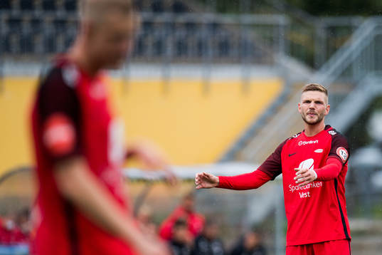 Gilli Rolantsson of Brann reacts