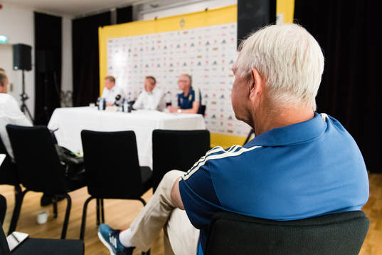 Team Manager Lars Richt of the Swedish national football