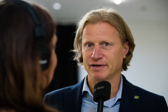 Assistant Team Manager Stefan Pettersson of the Swedish