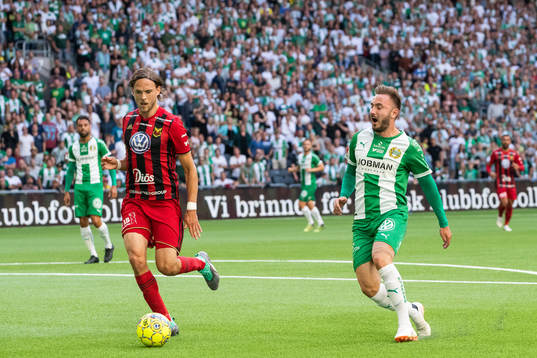 Östersunds Tom Pettersson och Hammarbys Muamer Tankovic