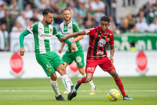 Hammarbys Imad Khalili och Östersunds Tesfaldet Tekie