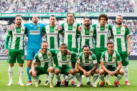 Hammarbys startelva innan fotbollsmatchen i Allsvenskan