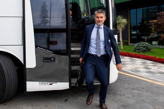 CEO Niclas Carlnén of Malmö FF arrives