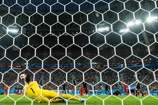 Goalkeeper Hugo Lloris of France makes a save