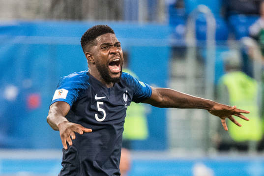 Samuel Umtiti of France celebrates