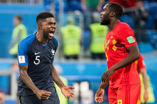 Samuel Umtiti of France celebrates