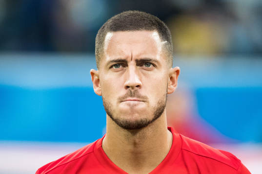 Eden Hazard of Belgium prior the FIFA World Cup semi final