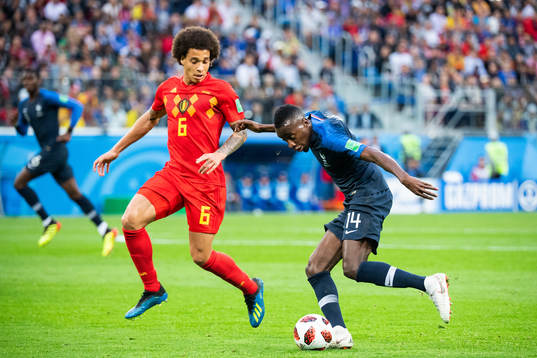 Axel Witsel of Belgium and Blaise Matuidi of France