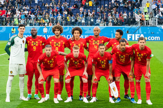 Starting eleven of Belgium goalkeeper Thibaut Courtois,