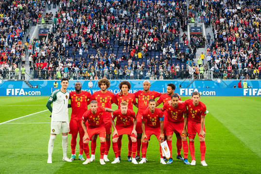 Starting eleven of Belgium goalkeeper Thibaut Courtois,