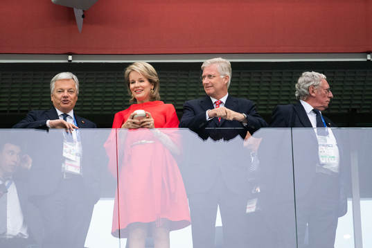 Queen Mathilde of Belgium, King Philippe of Belgium, and