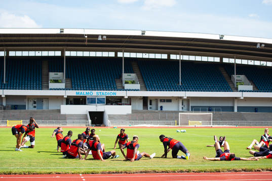Fotbollsträning med Crystal Palace