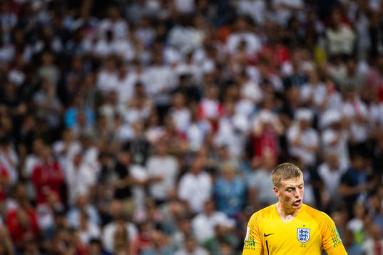 Goalkeeper Jordan Pickford looks dejected