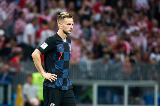 Ivan Rakitic of Croatia looks dejected