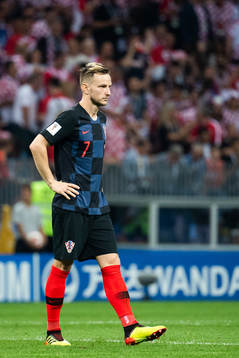 Ivan Rakitic of Croatia looks dejected