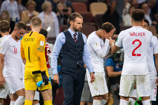 Head coach Gareth Southgate of England in wait for extra