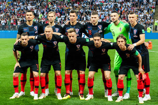 Starting eleven of Croatia Dejan Lovren, Ivan Strinic,